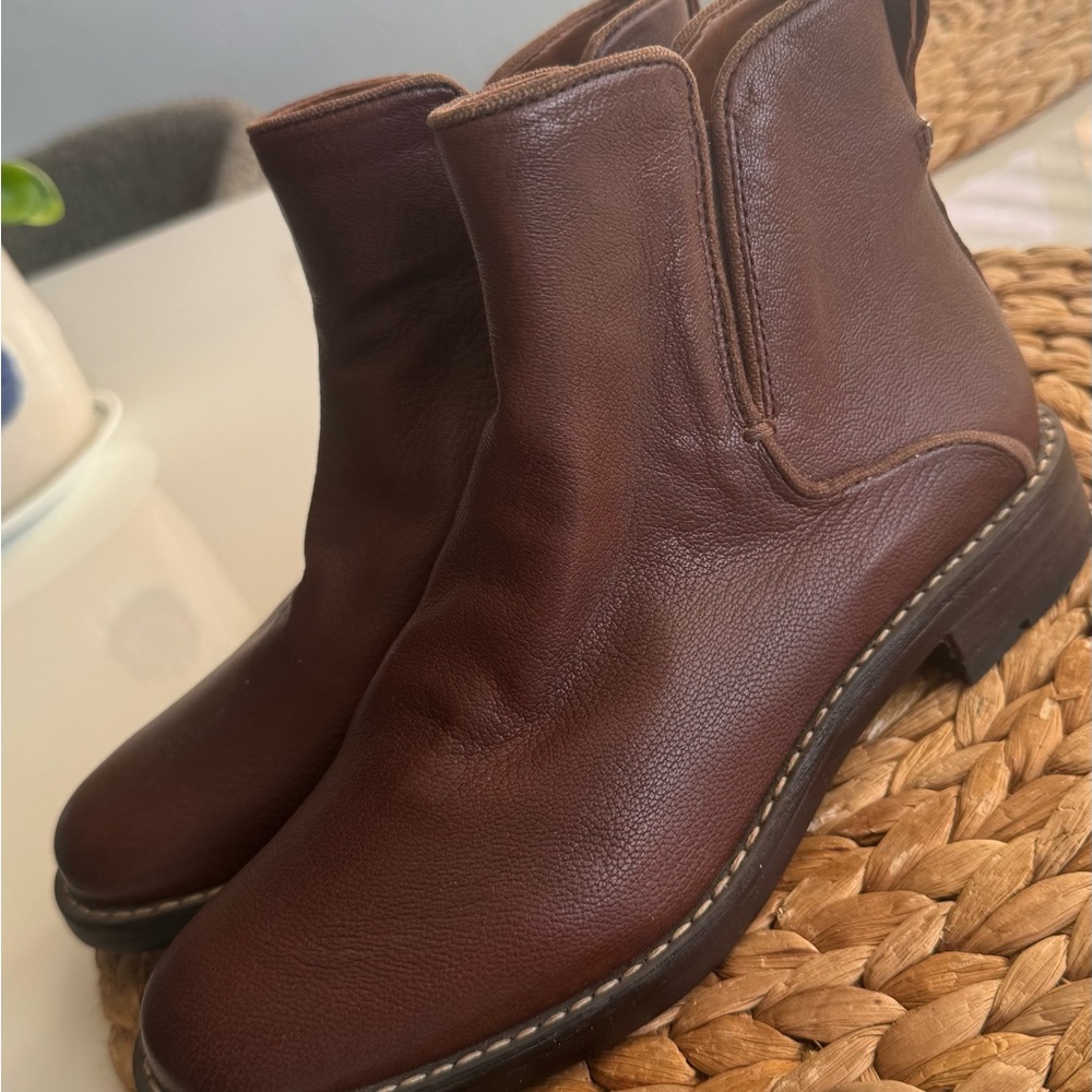 Franco Sarto Rich Brown Leather Booties